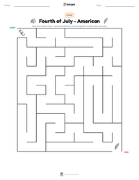 Fourth of July - American printable worksheet preview