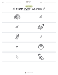 Fourth of July - American printable worksheet preview