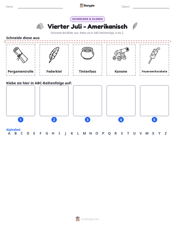 Schneiden & Einfügen Alphabet