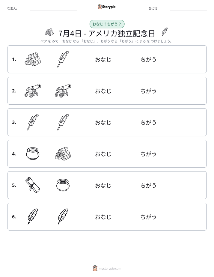 同じか違うか