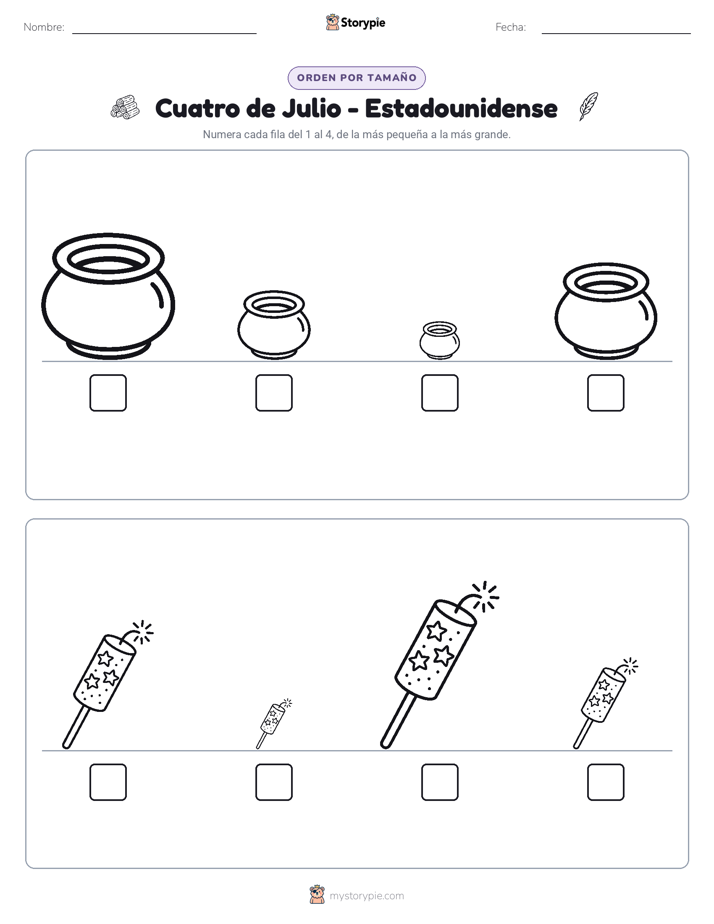 Orden de Tamaños