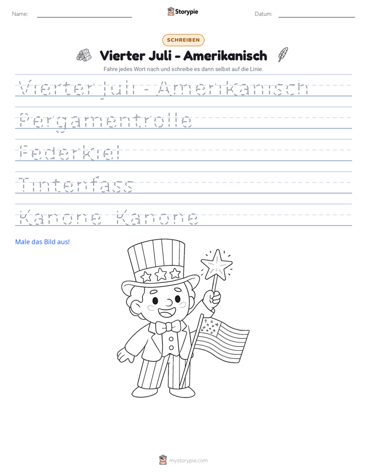 Schreibübung