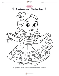 Guelaguetza - Mexikanisch druckbare Arbeitsblatt Vorschau