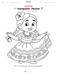 Guelaguetza - Mexican printable worksheet preview