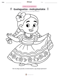 Podgląd drukowalnego arkusza ćwiczeń Guelaguetza - meksykańskie
