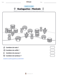 Aperçu de la feuille de travail imprimable Guelaguetza - Mexicain