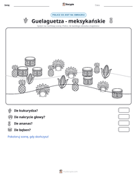 Podgląd drukowalnego arkusza ćwiczeń Guelaguetza - meksykańskie