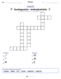 Podgląd drukowalnego arkusza ćwiczeń Guelaguetza - meksykańskie