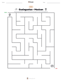 Guelaguetza - Mexican printable worksheet preview
