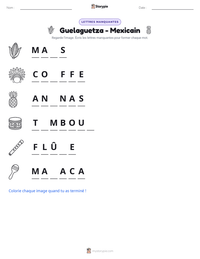 Aperçu de la feuille de travail imprimable Guelaguetza - Mexicain