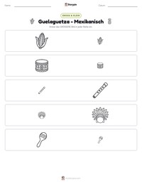 Guelaguetza - Mexikanisch druckbare Arbeitsblatt Vorschau