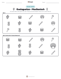 Guelaguetza - Mexikanisch druckbare Arbeitsblatt Vorschau