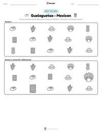 Guelaguetza - Mexican printable worksheet preview