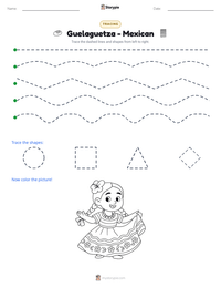 Guelaguetza - Mexican printable worksheet preview