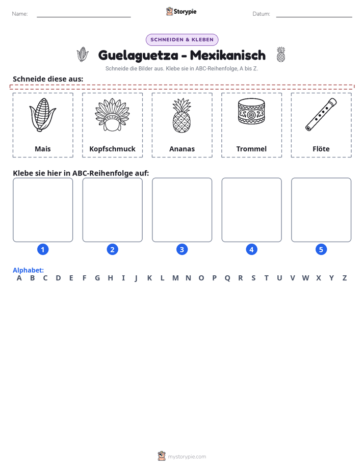 Schneiden & Einfügen Alphabet