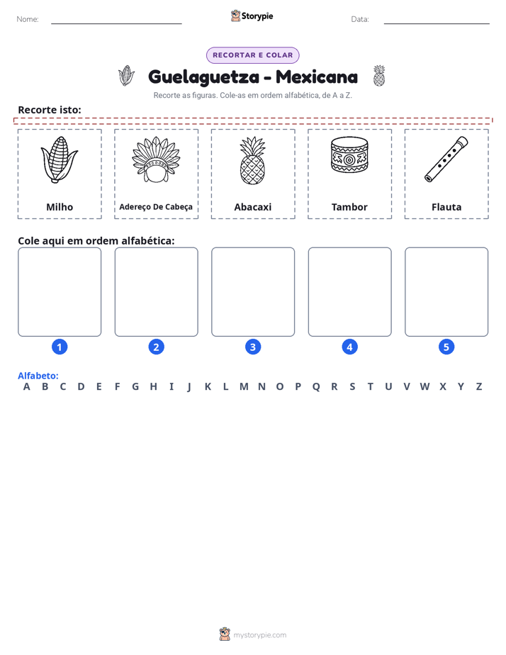 Recortar & Colar Alfabeto