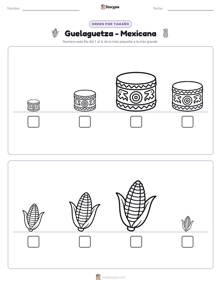 Orden de Tamaños