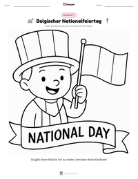 Belgischer Nationalfeiertag druckbare Arbeitsblatt Vorschau