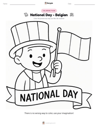 National Day - Belgian printable worksheet preview