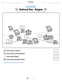 National Day - Belgian printable worksheet preview