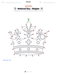 National Day - Belgian printable worksheet preview