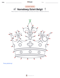 Podgląd drukowalnego arkusza ćwiczeń Narodowy Dzień Belgii