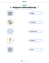 Belgischer Nationalfeiertag druckbare Arbeitsblatt Vorschau