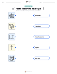Anteprima della scheda stampabile di Festa nazionale del Belgio