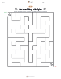 National Day - Belgian printable worksheet preview