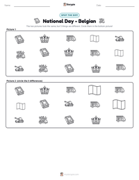 National Day - Belgian printable worksheet preview