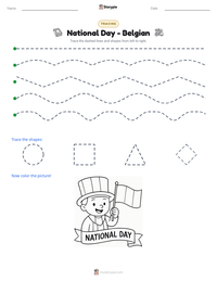National Day - Belgian printable worksheet preview