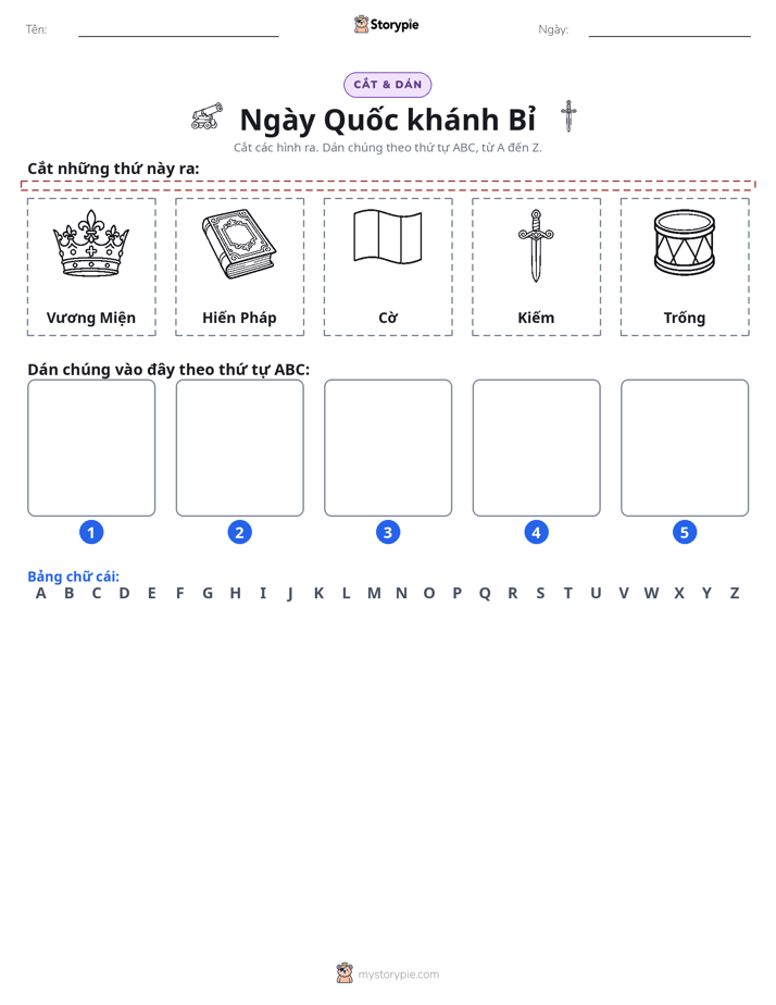 Cắt & Dán Chữ Cái