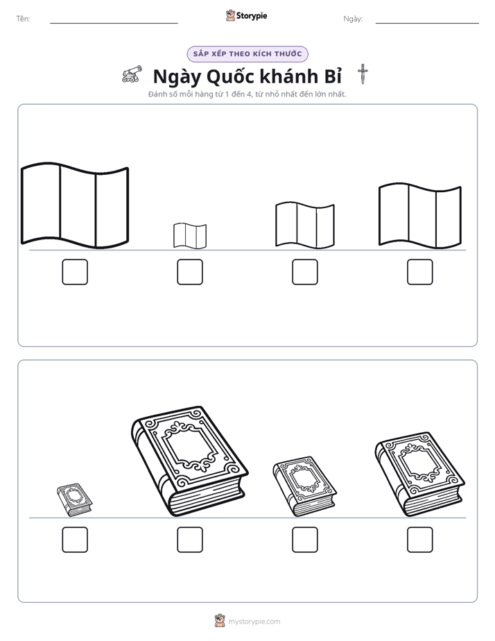 Thứ Tự Kích Thước