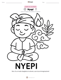 Anteprima della scheda stampabile di Nyepi