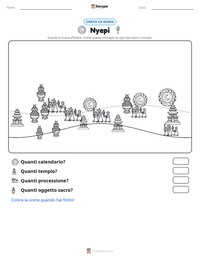 Anteprima della scheda stampabile di Nyepi