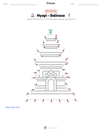 Nyepi - Balinese printable worksheet preview