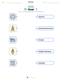 Nyepi afdrukbare werkblad voorbeeld