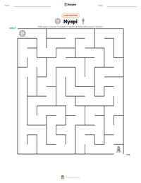 Aperçu de la feuille de travail imprimable Nyepi