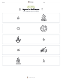 Nyepi - Balinese printable worksheet preview