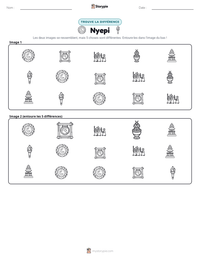 Aperçu de la feuille de travail imprimable Nyepi