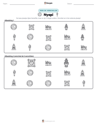 Nyepi afdrukbare werkblad voorbeeld