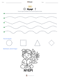 Aperçu de la feuille de travail imprimable Nyepi