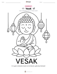 Vesak afdrukbare werkblad voorbeeld