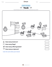 Vesak printable worksheet preview