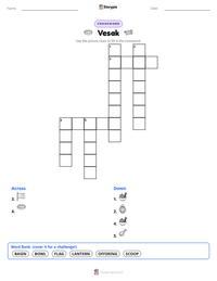 Vesak printable worksheet preview