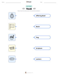 Vesak printable worksheet preview