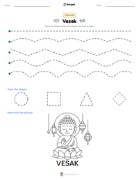 Vesak printable worksheet preview