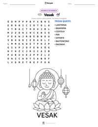 Anteprima della scheda stampabile di Vesak