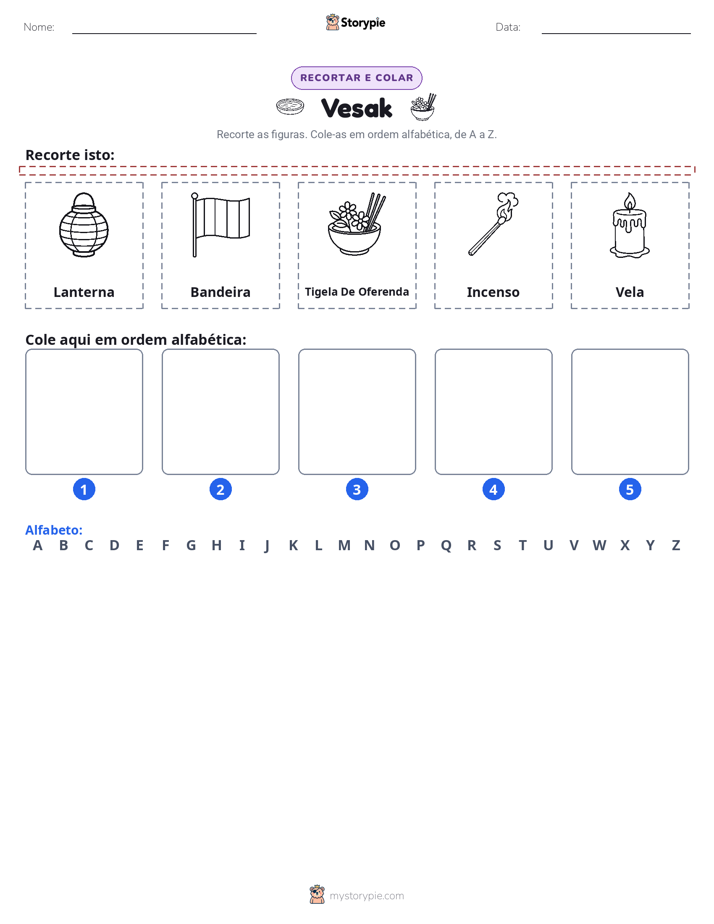 Recortar & Colar Alfabeto