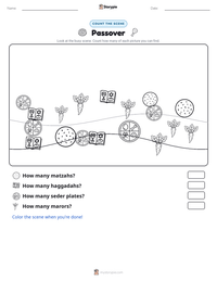 Passover printable worksheet preview